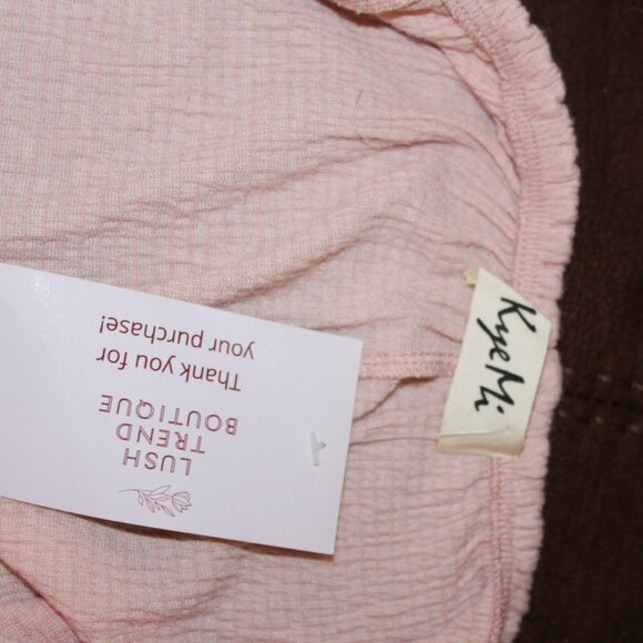 FALL SALE Kye Mi Women's Summer Short Lush Trend Boutique Blush Pink M & L NWT'S - Picture 11 of 13